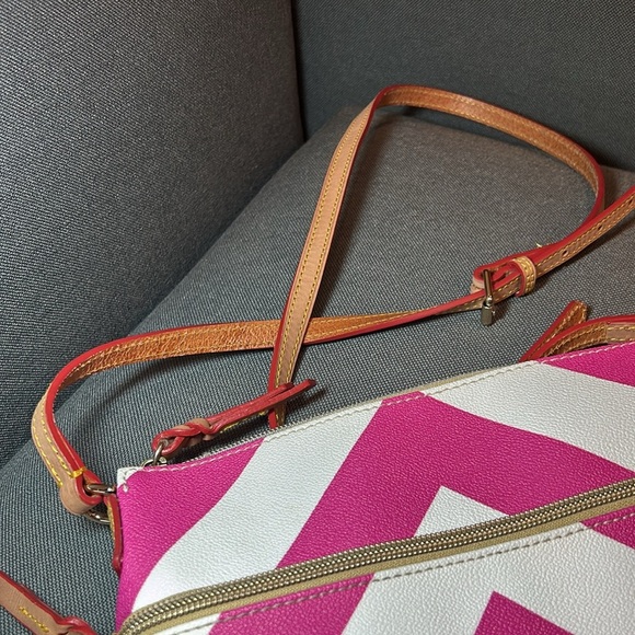 Dooney & Bourke Pebble Leather Crossbody in Fuchsia - Picture 8 of 13